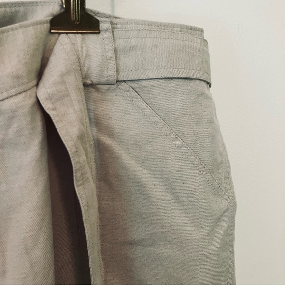 NWT Women’s Cotton/Linen Capri Crop Wide Leg Pants Sz.18 Khaki Eddie Bauer Beach - Picture 4 of 5